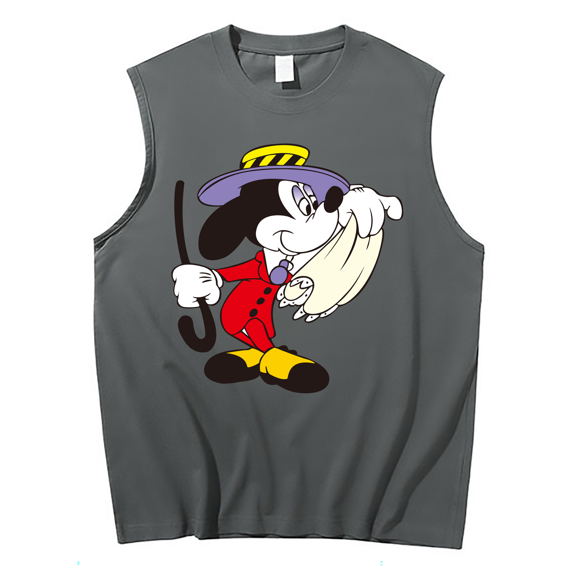 ミッキーマウス Mickey Mouse コットン100％タンクトップ（フロントプリント）